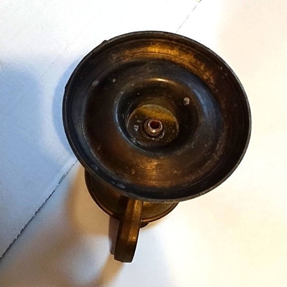 Hurricane Glass Globe Brass Candle Holder - Picture 8 of 9